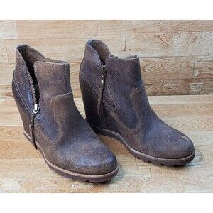 UGG Myrna Lodge Wedge Leather Sheepskin Boots #1008715 Womens 7.5